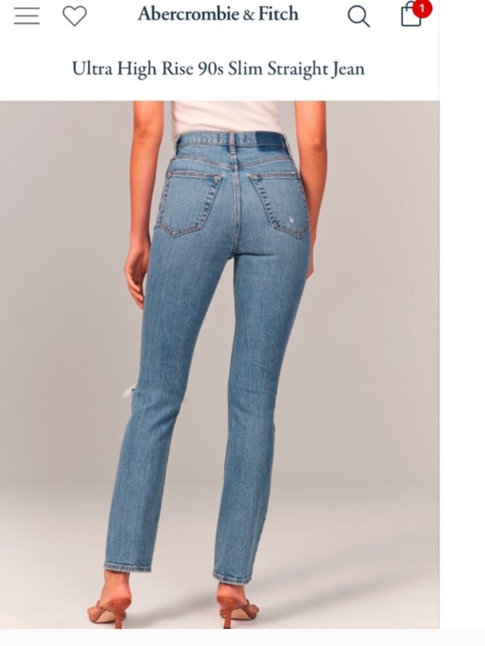 Slim Straight Ultra High Rise Jeans - Abercrombie & Fitch